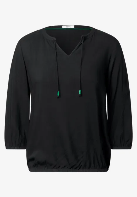 Tunika in Unifarbe Black