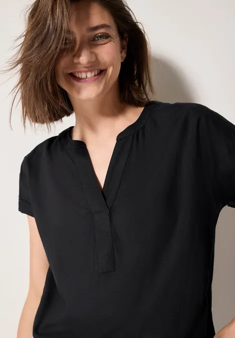 Bluse in Unifarbe Black