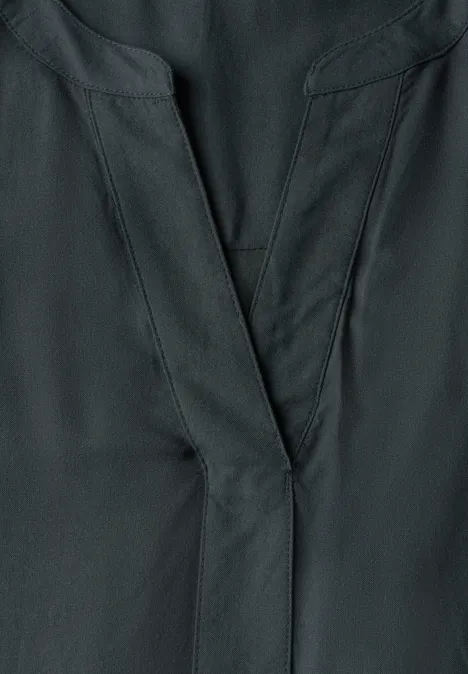 Bluse in Unifarbe slate khaki
