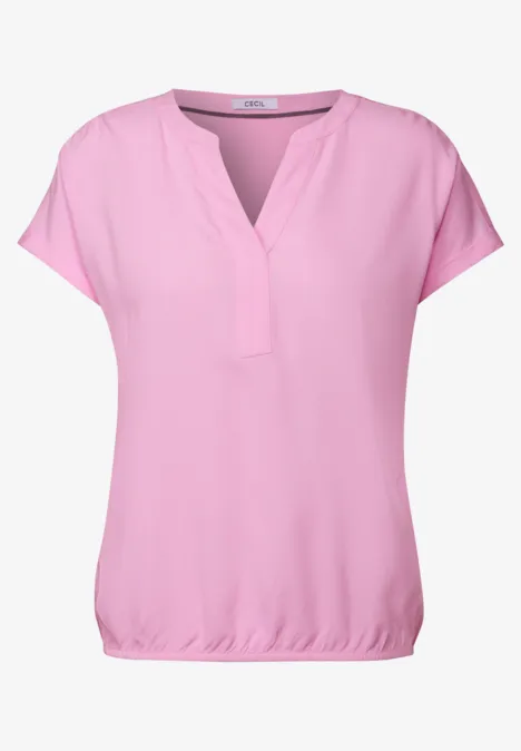 Bluse in Unifarbe cherry blossom pink