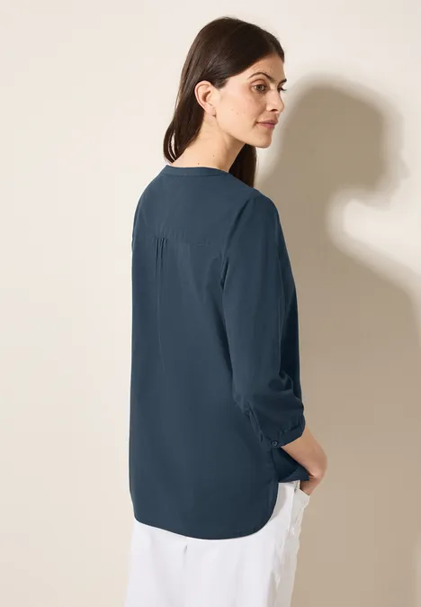 Leichte Tunika dark petrol blue
