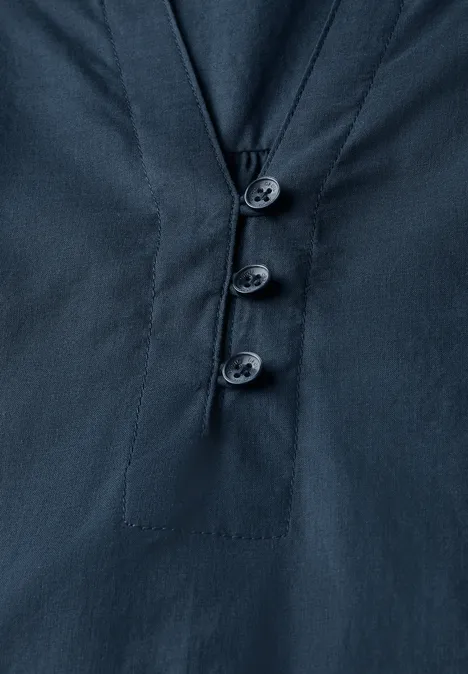 Leichte Tunika dark petrol blue