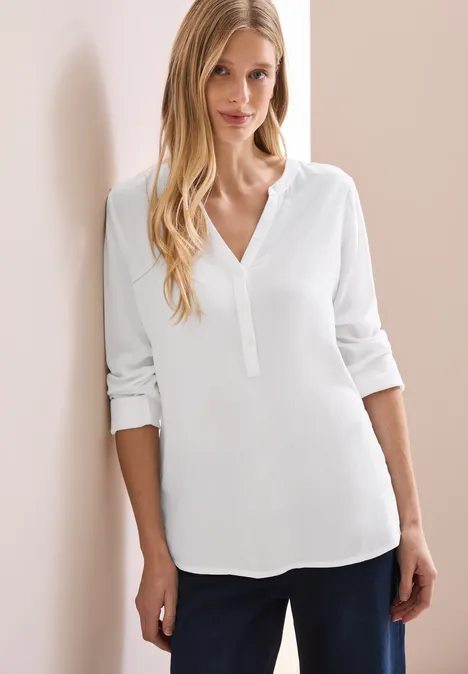 Bluse in Unifarbe White