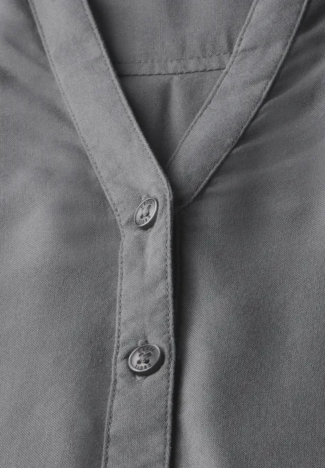 Bluse in Unifarbe graphite light grey