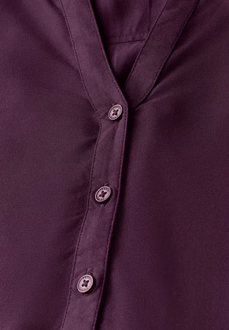 Bluse in Unifarbe deep berry
