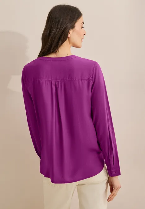 Bluse in Unifarbe anemone pink