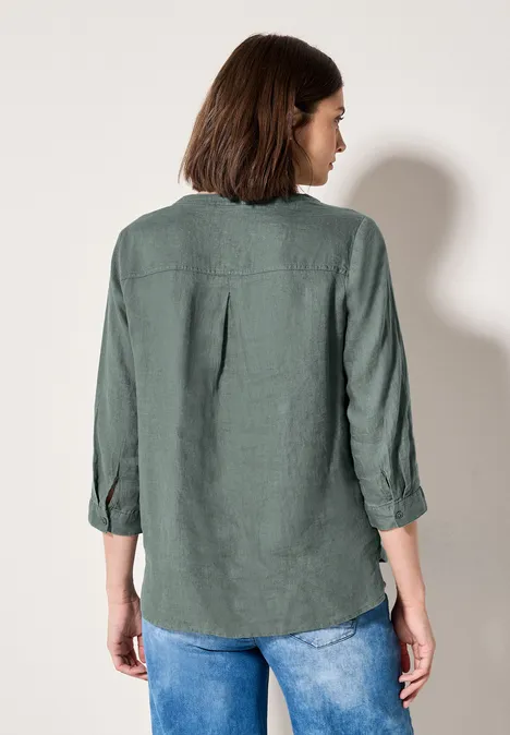 Linnen blouse balmy khaki