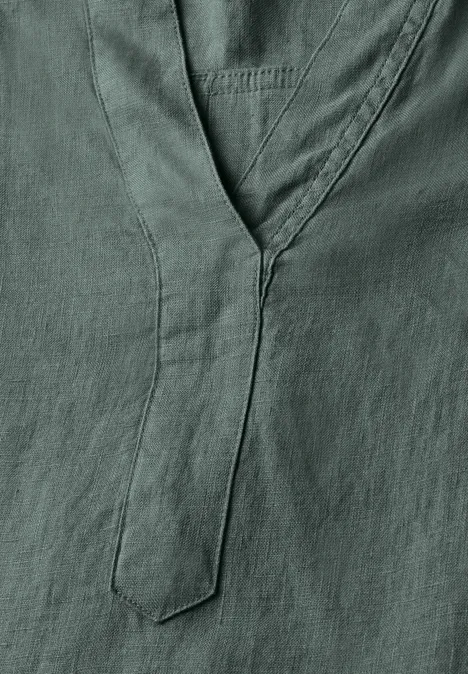 Linnen blouse balmy khaki