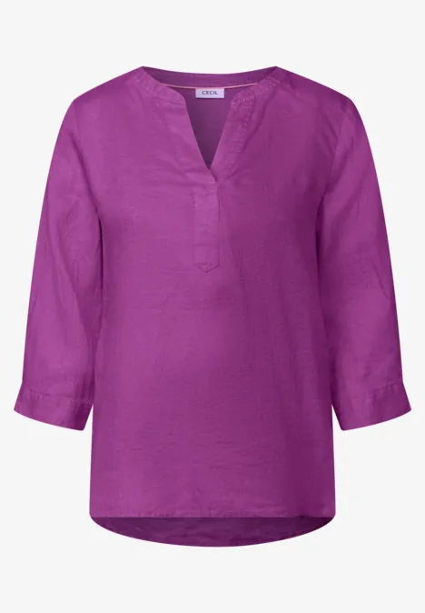 Leinenbluse magenta lacquer