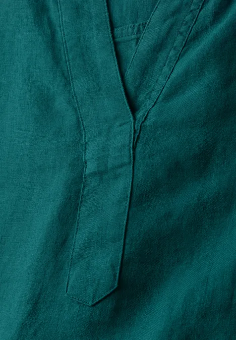 Leinenbluse green lagoon
