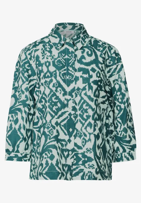 Gemusterte Hemdbluse green lagoon