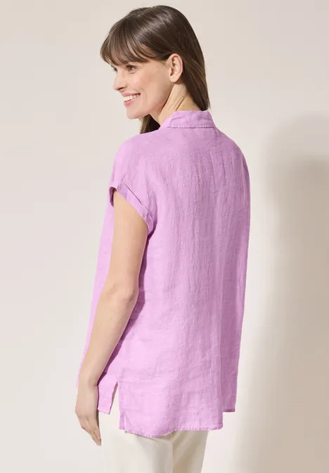 Chambray Leinenbluse chambray light magenta