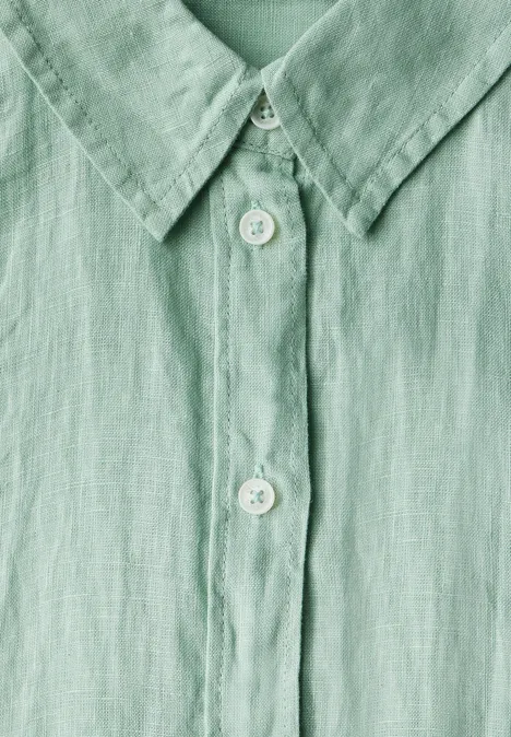 Leinen-Hemdbluse ice sage green