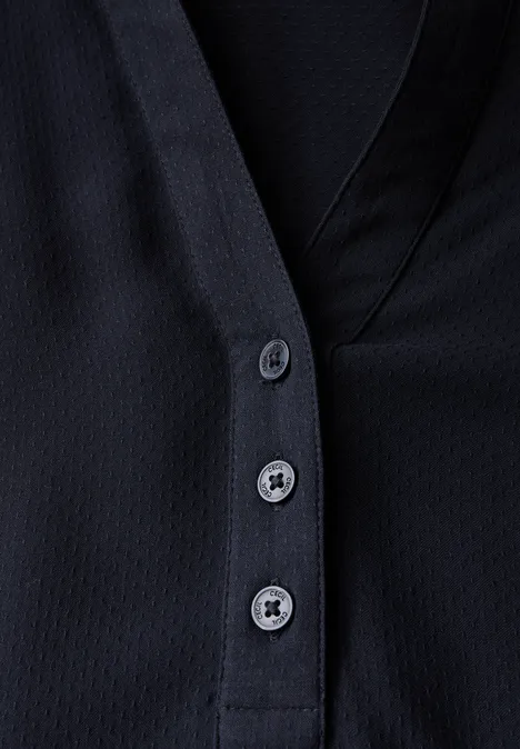 Bluse in Unifarbe universal blue