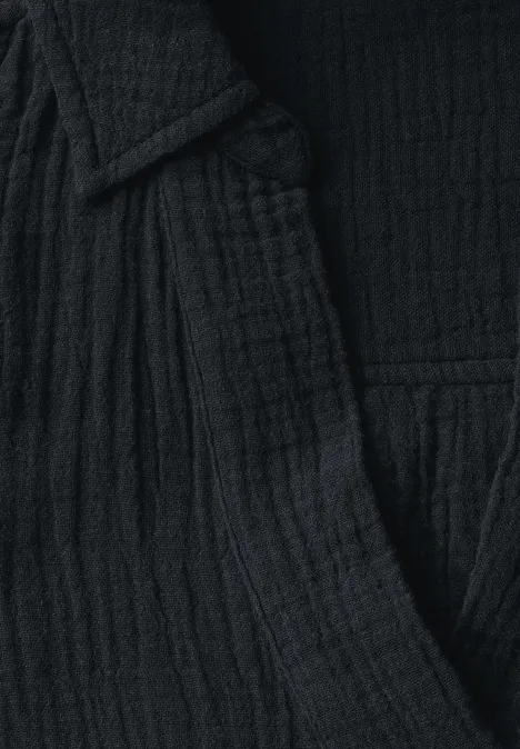 Musselin Bluse Black