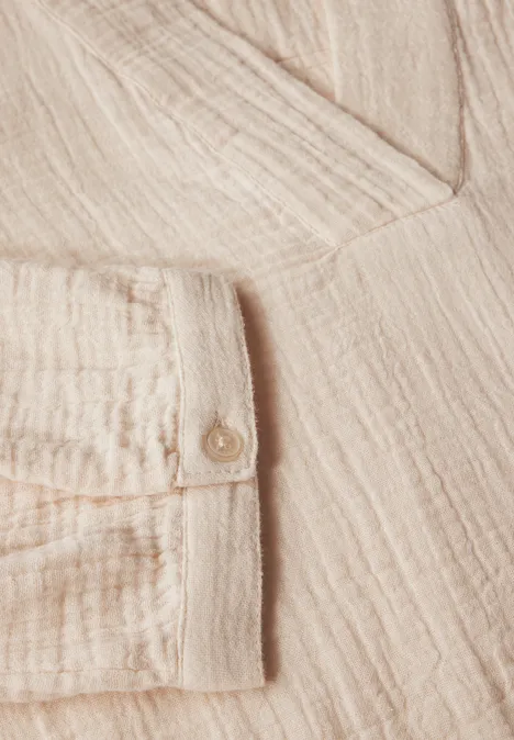 Musselin Bluse pearl beige