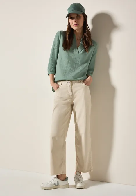 Musselin Bluse matcha green