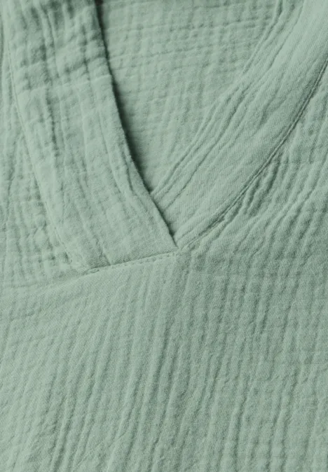Musselin Bluse matcha green