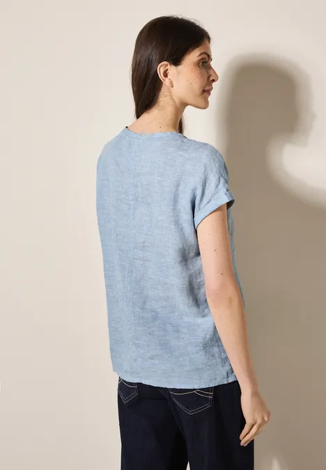 Leinen Chambray-Bluse chambray forever blue