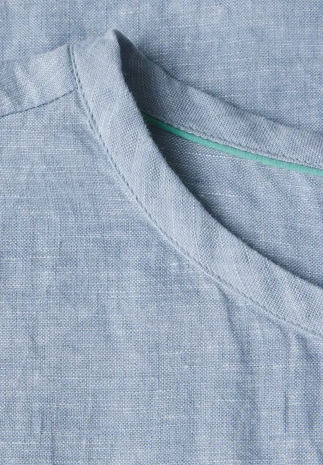 Leinen Chambray-Bluse chambray forever blue