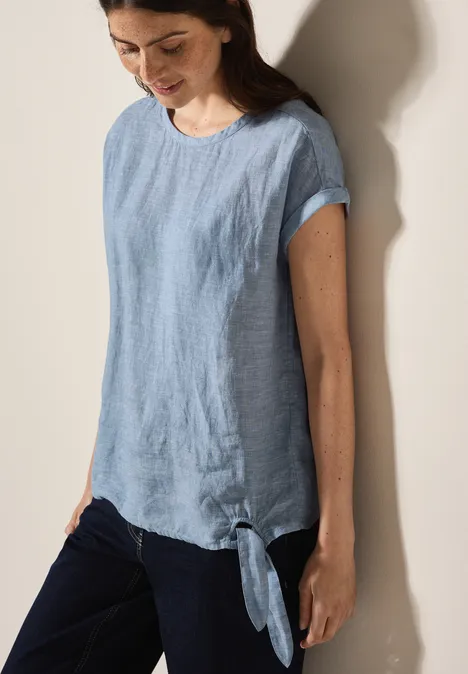 Leinen Chambray-Bluse chambray forever blue
