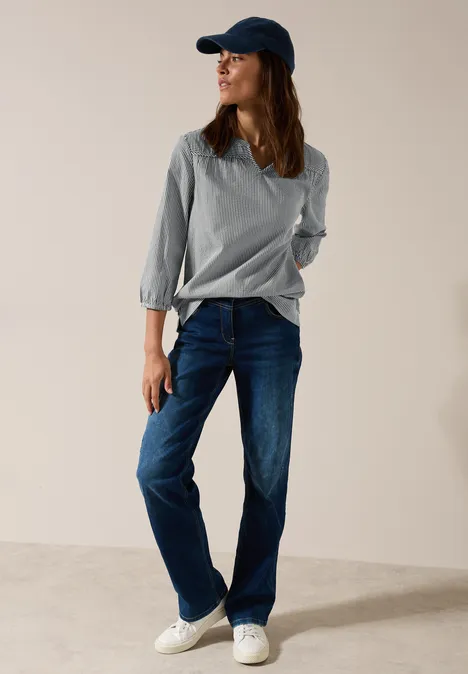 Seersucker Tunika balmy khaki