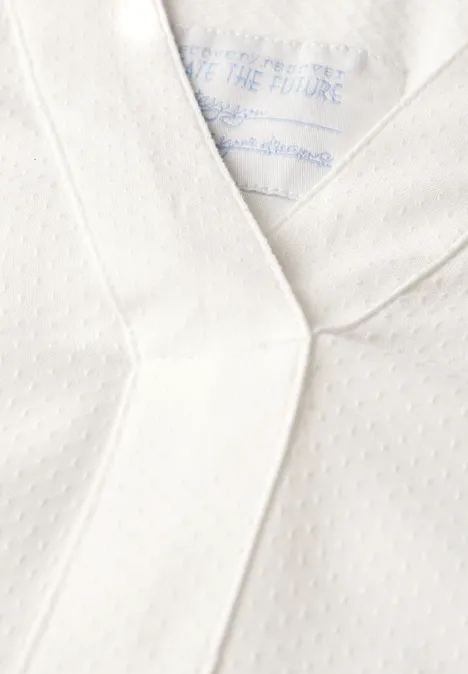 Bluse in Unifarbe vanilla white