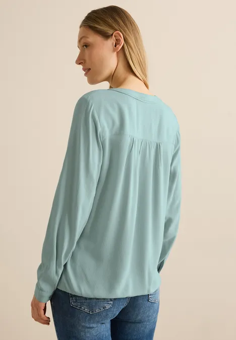 Bluse in Unifarbe cool salvia green