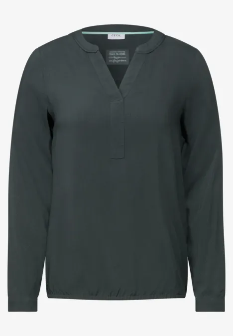 Bluse in Unifarbe slate khaki