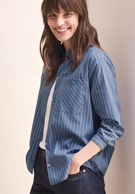 Gestreifte Bluse mid blouse blue