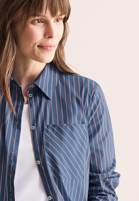 Gestreifte Bluse mid blouse blue