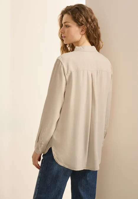 Bluse im Washed-Look pearl beige