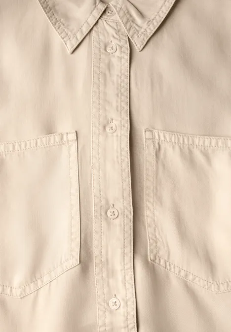 Bluse im Washed-Look pearl beige