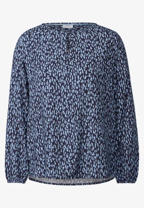 Gemusterte Bluse universal blue