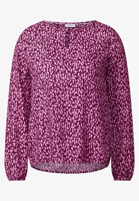 Gemusterte Bluse magenta lacquer