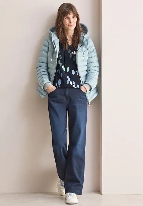 Gemusterte Bluse universal blue