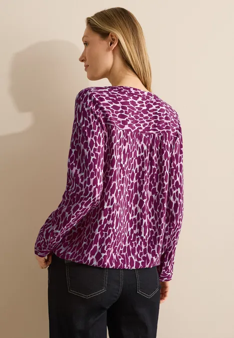 Bedruckte Bluse magenta lacquer
