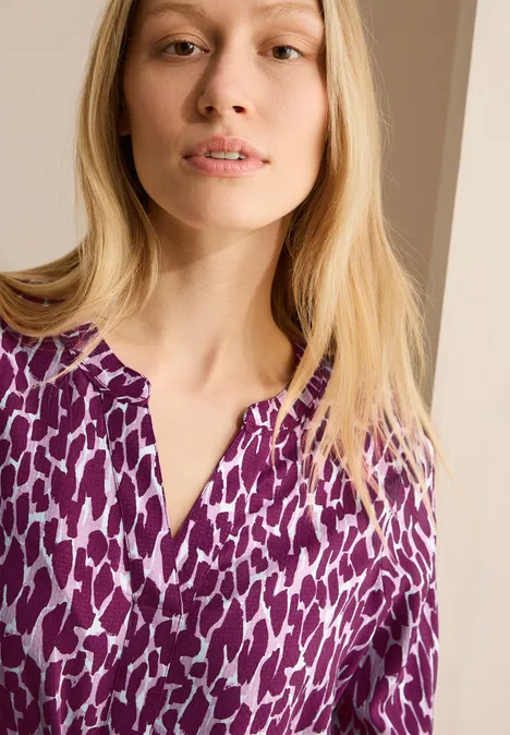 Bedruckte Bluse magenta lacquer