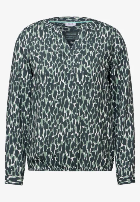 Bedruckte Bluse slate khaki