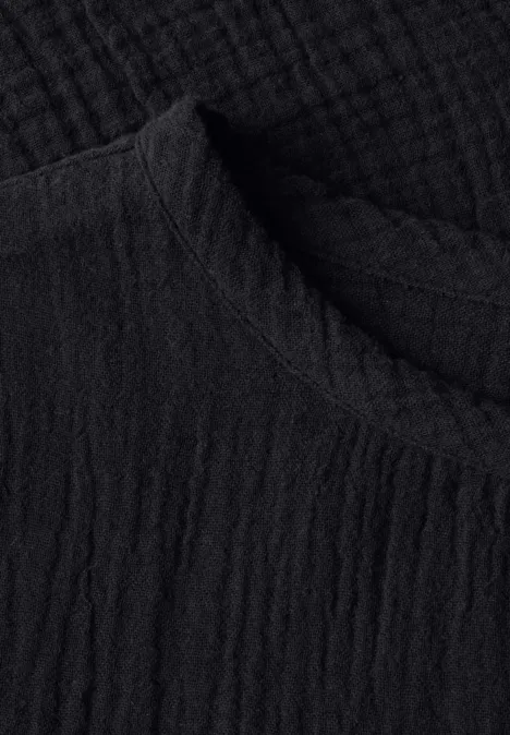 Musselin Bluse Black