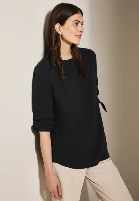 Musselin Bluse Black