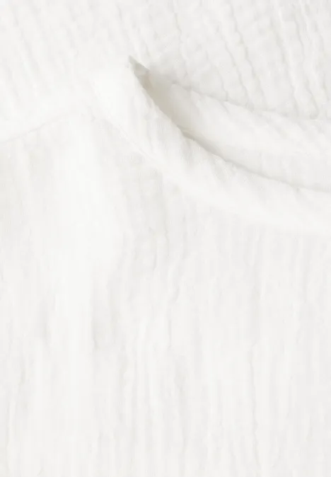 Musselin Bluse vanilla white