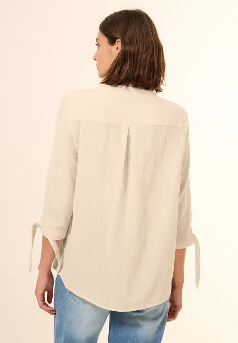 Musselin Bluse pearl beige