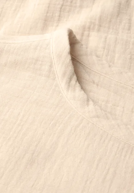 Musselin Bluse pearl beige