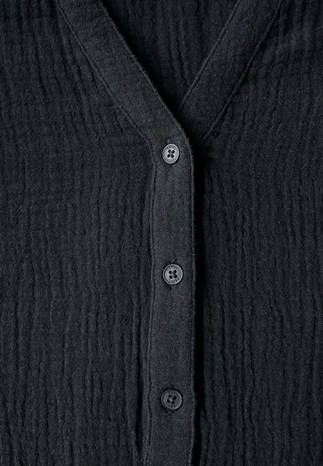 Musselin Bluse Black