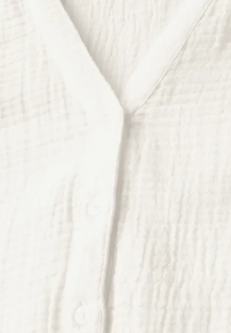 Musselin Bluse vanilla white