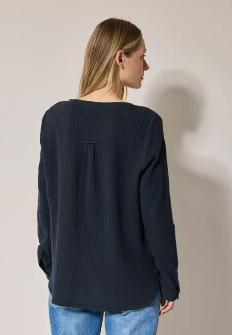 Musselin Bluse universal blue