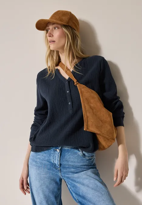 Musselin Bluse universal blue