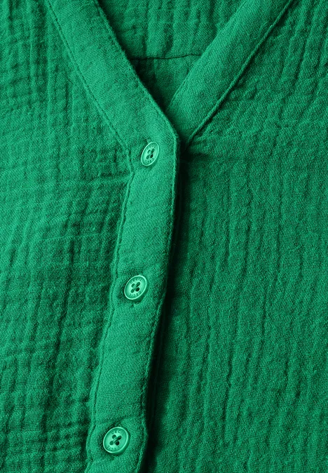 Musselin Bluse garden green