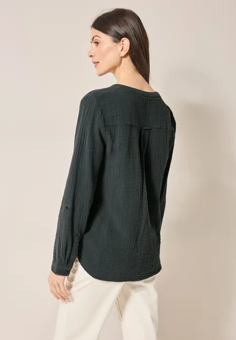 Musselin Bluse slate khaki